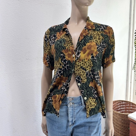 Requirements Tops - REQUIREMENTS ANIMAL Print blouse